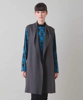 ＜HIROKO KOSHINO (Women)＞カーブカラーデザインジレ／日本製／洗える