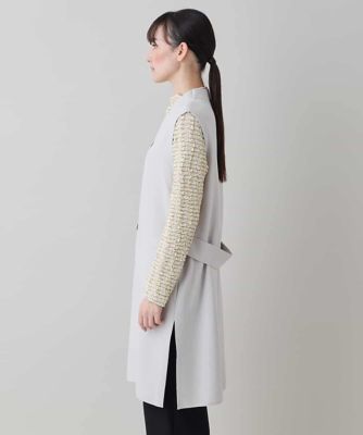 HIROKO KOSHINO ❤️新品タグ付き❤️ 立体プリーツデザインジレ Vラインデザインジレ ／日本製／洗える | HIROKO KOSHINO (Women