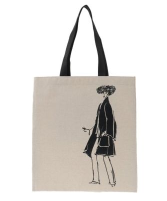 ファッションイラストリネン混トートバッグ | TRUNK HIROKO KOSHINO