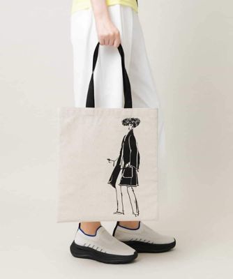 ファッションイラストリネン混トートバッグ | TRUNK HIROKO KOSHINO