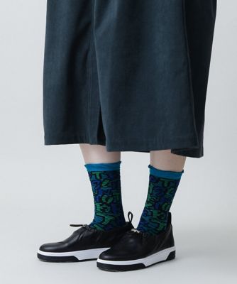 カラーロゴジャカードソックス／日本製／洗濯機で洗える | TRUNK