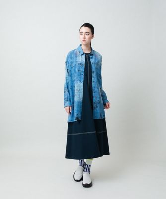 デニム風アートプリントロングシャツ／洗える | TRUNK HIROKO KOSHINO