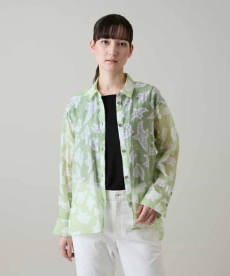 かもめロゴ総柄オーバーサイズシャツ ／洗える | TRUNK HIROKO KOSHINO