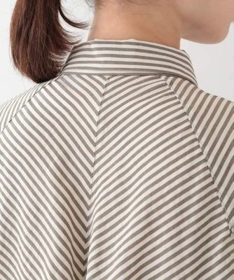 HIROKO KOSHINO / ヒロココシノ ストライプAラインロングブラウス/洗える ストライプAラインロングブラウス/洗える(ブラウス・シャツ