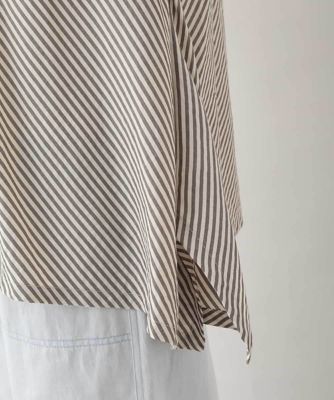 HIROKO KOSHINO / ヒロココシノ ストライプAラインブラウス /洗える ストライプAラインブラウス ／洗える | TRUNK HIROKO KOSHINO