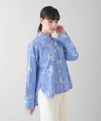 イラストプリントロングブラウス／洗える | TRUNK HIROKO KOSHINO