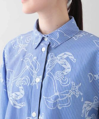 イラストプリントロングブラウス／洗える | TRUNK HIROKO KOSHINO