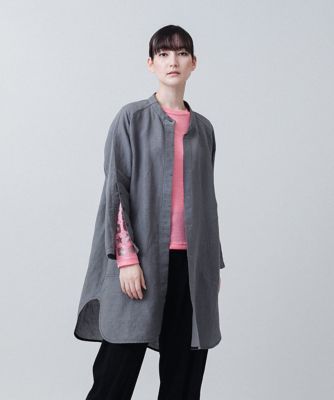 コットンリネンステッチデザインブラウス／洗える