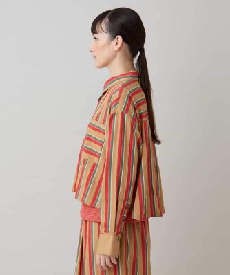 ストライプスデザインシャツブラウス ／洗える | TRUNK HIROKO