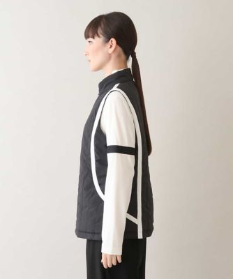 TRUNK HIROKO KOSHINO 中綿ライナー付き　ナイロンコート　中綿 洗える】ポイントライン中綿デザインベスト | TRUNK HIROKO