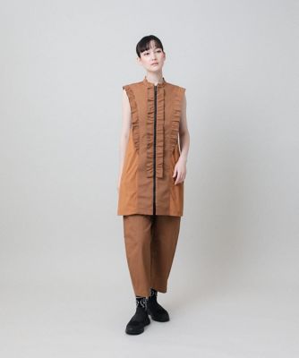 フリルデザインロングベスト／洗える | TRUNK HIROKO KOSHINO