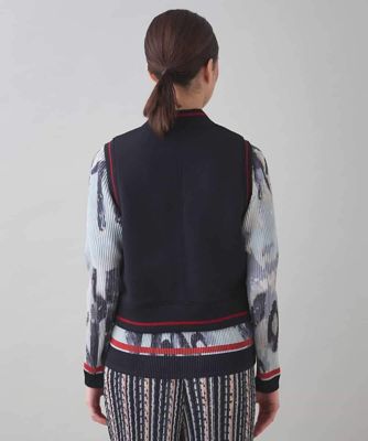 美品 HIROKO KOSHINO 【日本製】ジョイントベスト ワッシャーデニムダンボールジョイントベスト /洗える(ベスト