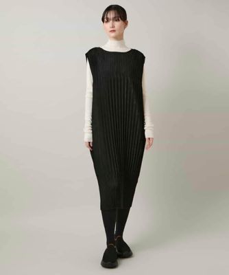 ＜TRUNK HIROKO KOSHINO (Women)＞エコスエードアコーディオンプリーツワンピース