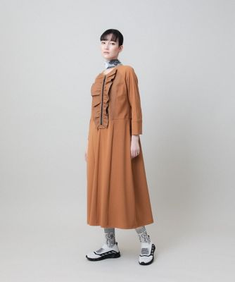 フロントフリルワンピース／洗える