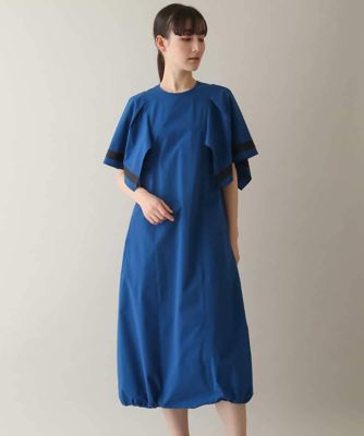 ラッフル袖タフタワンピース　／洗える