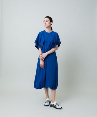 ラッフル袖タフタワンピース　／洗える
