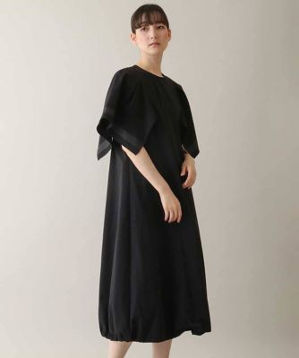 ラッフル袖タフタワンピース　／洗える