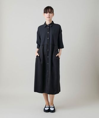 ＜TRUNK HIROKO KOSHINO (Women)＞異素材ドッキングシャツワンピース
