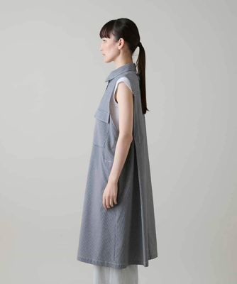 サッカーストライプロングシャツベスト／洗える | TRUNK HIROKO