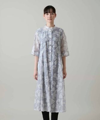 かもめロゴ総柄タックワンピース ／洗える | TRUNK HIROKO KOSHINO