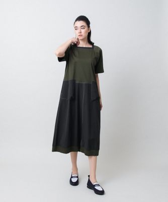 異素材コンビ配色ワンピース／洗える | TRUNK HIROKO KOSHINO (Women