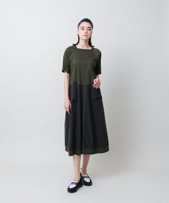 異素材コンビ配色ワンピース／洗える | TRUNK HIROKO KOSHINO (Women