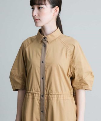 【洗濯機で洗える】タイプライター異素材ジョイントワンピース
