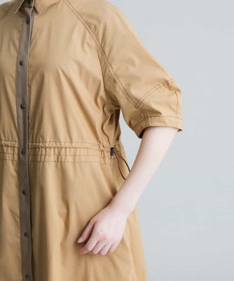 【洗濯機で洗える】タイプライター異素材ジョイントワンピース