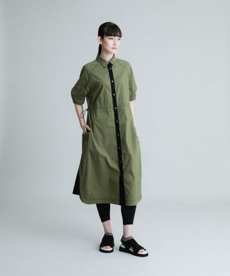 【洗濯機で洗える】タイプライター異素材ジョイントワンピース