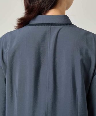 メッシュアクセントドロストワンピース／洗える | TRUNK HIROKO 