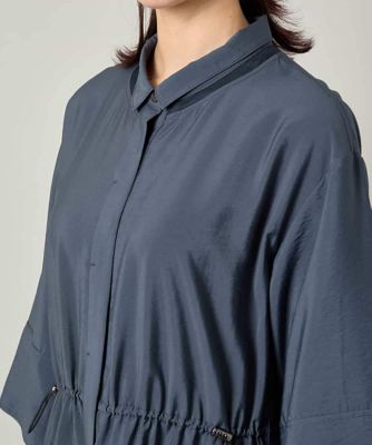 メッシュアクセントドロストワンピース／洗える | TRUNK HIROKO 