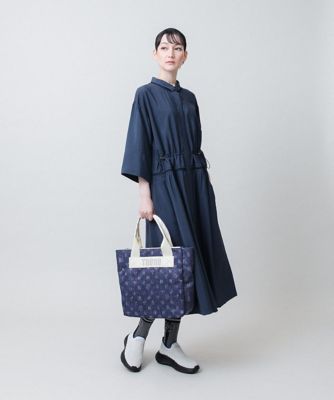 メッシュアクセントドロストワンピース／洗える | TRUNK HIROKO 