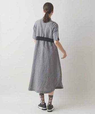 コットンリネンワッシャーワンピース／洗える