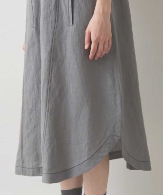コットンリネンワッシャーワンピース／洗える