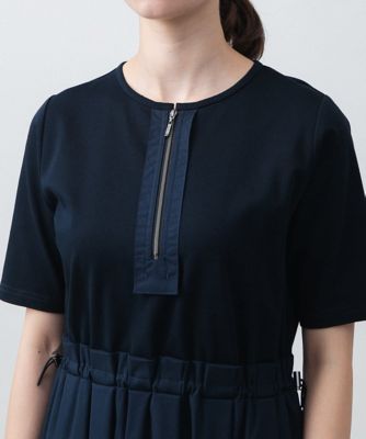 ブロッキングデザインワンピース／洗える