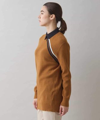 配色リブ切り替えニットプルオーバー／洗える | TRUNK HIROKO KOSHINO