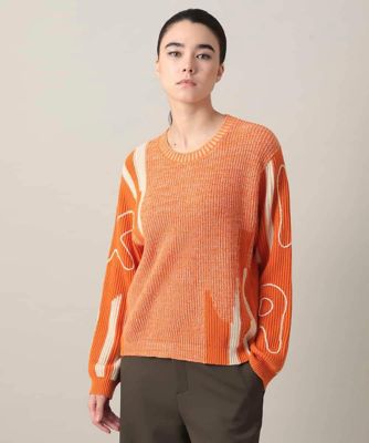 ロゴデザインインターシャニットプルオーバー／洗える | TRUNK HIROKO