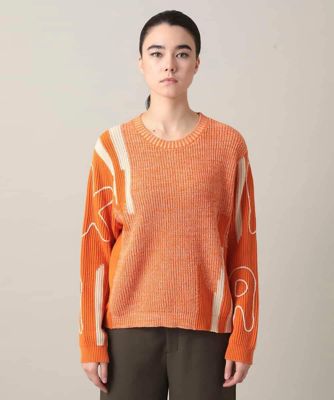 ロゴデザインインターシャニットプルオーバー／洗える | TRUNK HIROKO