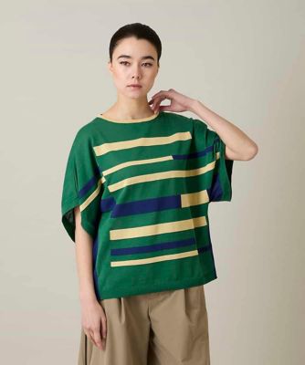 ＜TRUNK HIROKO KOSHINO (Women)＞ハイゲージカラーブロックニットプルオーバー／日本製／洗える