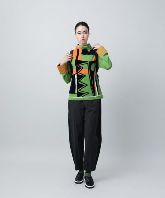 HIROKO KOSHINO / ヒロココシノ 立体モチーフインターシャニットプルオーバー/日本製 立体モチーフインターシャニットプルオーバー／日本製 | TRUNK