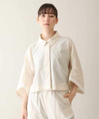 TRUNK HIROKO KOSHINO (Women)/トランクヒロココシノ ラインテープタフタシャツ／洗える