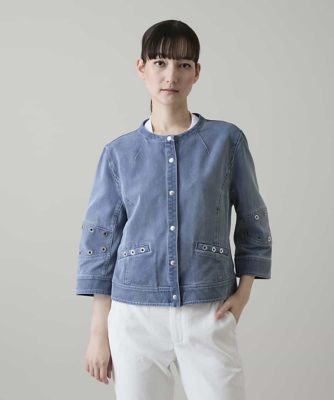 BBCO ビビコ 薄手 デニムジャケット 48 アイレットストレッチデニムジャケット ／洗える | TRUNK HIROKO
