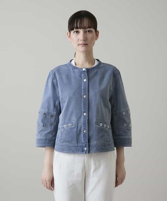 アイレットストレッチデニムジャケット ／洗える | TRUNK HIROKO