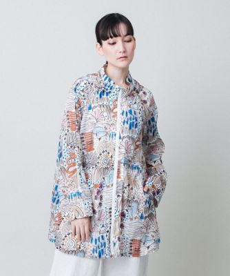 ＜TRUNK HIROKO KOSHINO (Women)＞ペンギンプリントナイロンコート／洗える
