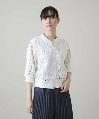ロゴレースショートブルゾン／洗える | TRUNK HIROKO KOSHINO (Women