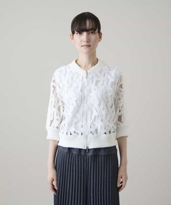 ロゴレースショートブルゾン／洗える | TRUNK HIROKO KOSHINO (Women