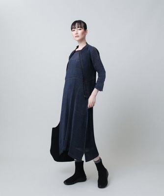 デニムライクプリーツジャケット／洗える | TRUNK HIROKO