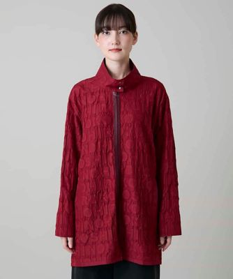 マダムショコラ コシノヒロコ　TRUNK ロゴデザインタフタコート ロゴアクセントショートコート／日本製／洗える | TRUNK HIROKO