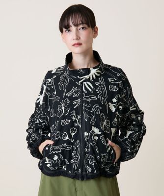 アニマル柄プリントブルゾン／洗える | TRUNK HIROKO KOSHINO (Women