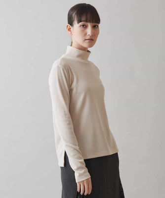 HIROKO KOSHINO / ヒロココシノ ハイネックリブニットプルオーバー /日本製/洗濯機で洗える ハイネックリブニットプルオーバー ／日本製／洗濯機で洗える